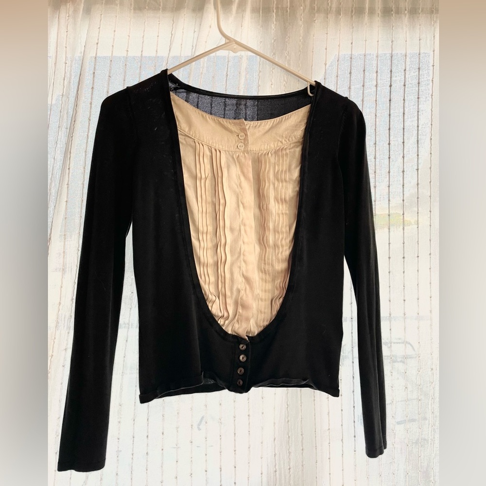 VINTAGE Silk Cardigan one-piece TOP